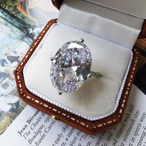 💍925 Silver Crystal Pure Oval Thin Anillos Dainty Fashion Ring for Women, K816